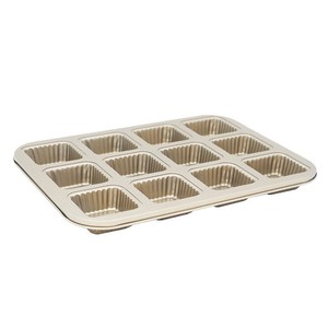 Square Non-Stick Baking Pan 12-Cavity Mini Toast Bread Mold Cake Cup Mold Oven <b>Safe</b> Cake <b>Tools</b> - Product Image 1