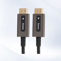 Premium HDMI 2.1 AM-AM AOC (boîtier intégré) Câble HDMI à fibre optique 8K, 48Gbps prend en charge HDCP 2.3/HDR10/EDID/CEC/DDC/ARC/eARC.