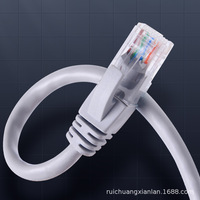 Cables de conexión RJ45 Cat5/Cat5e de cobre sin oxígeno sin blindaje, de par trenzado de ocho núcleos, listos para usar, suministro directo de fábrica