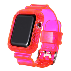 Bracelet de montre en silicone souple transparent TPU 42 mm 44 mm avec étui de <span class=keywords><strong>protection</strong></span> pour <span class=keywords><strong>Apple</strong></span> <span class=keywords><strong>Watch</strong></span> Series 6 <span class=keywords><strong>SE</strong></span> - Product Image 3