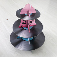 Support de gâteau en papier pour décoration de fête anniversaire bébé douche animal dessin animé licorne fête à thème dessert gâteau pour décoration de fête