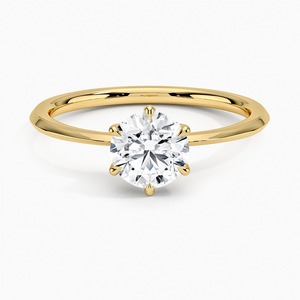 Bague de fiançailles élégante en or, style diamant étincelant, cadeau romantique pour une demande en mariage - Product Image 3