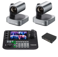 Paket Streaming lengkap -- kamera NDI PTZ 4K pelacakan AI dengan Zoom 20X + 7 "pengontrol Joystick LCD 4D untuk Streaming langsung