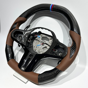 Volante Deportivo de Cuero y Fibra de Carbono Estilo Clásico para <span class=keywords><strong>BMW</strong></span> Serie G G20 G28 G29 G30 G32 G15 G01 G02 G05 G06 G07 G38 G11 G12 M3 - Product Image 4