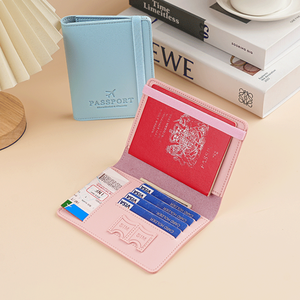 Çok Satan PU Deri Pasaport Cüzdanı Çok Fonksiyonlu Pasaportluk Kılıfı Seyahat RFID Engelleyici Kimlik Kartı Kutusu - Product Image 5