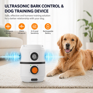 Répulsif à ultrasons pour chiens à trois têtes, étanche, rechargeable, dispositif <span class=keywords><strong>anti</strong></span>-<span class=keywords><strong>aboiement</strong></span> extérieur, entraîneur à flash haute fréquence, <span class=keywords><strong>portée</strong></span> 15 m - Product Image 1