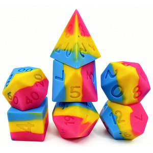 7Pcs Blank Silicone DND <b>Dice</b> Set Polyhedral Blank <b>Dice</b> for Custom Engrave & RPG Tabletop Games Wholesale - Product Image 3