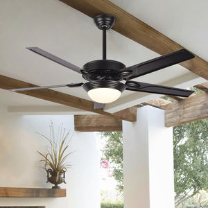 Ventilador de techo de lujo de 40 vatios con motor silencioso, de madera maciza, de cuatro aspas, con control remoto, moderno. - Product Image 4