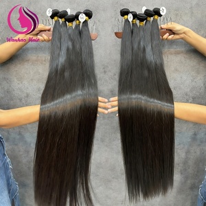 Fornitore all'ingrosso di <span class=keywords><strong>extension</strong></span> di <span class=keywords><strong>capelli</strong></span> umani vergini grezzi non trattati di grado 15A, 100% con cuticole allineate, provenienti da Vietnam e India - Product Image 2