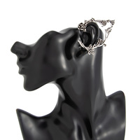 Anting-anting Elf bunga mawar gaya gelap manis keren untuk wanita ClipsXXEH873-2 telinga garis luar Halloween kreatif Retro