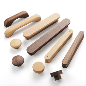 Poignées et boutons d'armoire et de tiroir en bois modernes-Installation facile et durable pour salle de bain, maison, bureau - Product Image 3