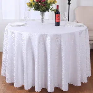 Mantel de poliéster marfil blanco y negro para banquete, mantel de mesa de boda para Picnic al aire libre, más barato, venta al por mayor