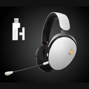 سماعة ألعاب لاسلكية 2.4 جيجاهرتز بتقنية البلوتوث وسلكية قابلة لإعادة الشحن بسعة 1000 مللي أمبير مع ميكروفون لإلغاء الضوضاء متوافقة مع أجهزة الكمبيوتر والتلفزيون وبلايستيشن 4 و5 - Product Image 4