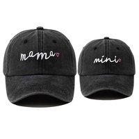 Casquettes de baseball mini décontractées pour maman et fille, ensemble adulte réglable 100% coton, quatre saisons, 6 panneaux, broderie 3D