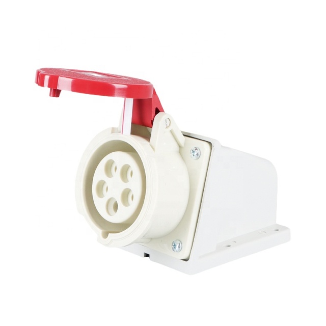 IEC60309 Three Phase Industrial Female Socket 5 Pin 400V 16A Wall Mount Industry Stationary Socket