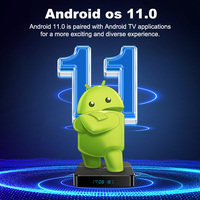 Android TV Box 2025 Populer X16 2+16GB Pemutar Media Streaming Kontrol Suara Set Top Box Smart Android TV Box
