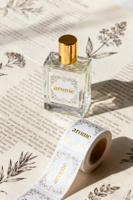 Bouteille de parfum personnalisée marque privée en relief feuille d'or parfum produit étiquette autocollants logo personnalisé impression autocollants emballage