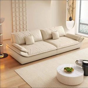 Moderno Divano Letto Matrimoniale di Lusso Convertibile Minimalista <span class=keywords><strong>Classico</strong></span> con Ampi Cuscini per Soggiorni Grandi - Product Image 1