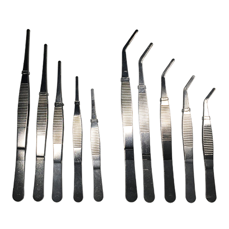 Лабораторный Пинцет из нержавеющей стали, плоский пинцет, локоть пинцет