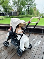 Poussette double siège de luxe T12 Gemini Twin Carriage Excellent rapport qualité-prix pour 2 enfants/frères et sœurs Prix d'usine