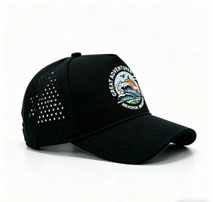 Gorra Trucker Negra Bordada Personalizada al por Mayor, Unisex, con Logotipo Personalizado, Ajustable, para Deportes al Aire Libre - Product Image 3