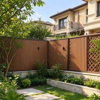 Panneau mural en WPC résistant aux UV pour l'extérieur, revêtement de façade en composite bois-plastique pour clôture de jardin
