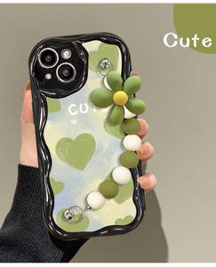 Funda de Silicona para Teléfono Apple 17 Promax, Funda para iPhone 13 con Correa, 15/16, Cubierta Trasera Verde con Forma de Corazón - Product Image 6