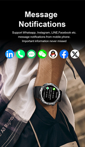 1.43 \ "smartwatch cho nam giới ngủ Tracker BT cuộc gọi 100 + tinh tế quay 400mAh không thấm nước Heart Rate Monitor cho iOS ngoài trời - Product Image 4
