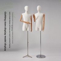 Maniquí de Estilo Coreano para Trajes de Hombre, Modelo de Exhibición para Escaparates de Tiendas de Ropa, Maniquí de Fibra de Vidrio de Medio Cuerpo Superior