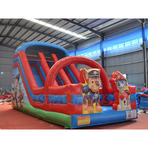 Glissière gonflable à Double voie de location de fête commerciale Glissière gonflable à thème de patte de chien de <span class=keywords><strong>patrouille</strong></span> Glissière sèche humide pour enfants et adultes - Product Image 6