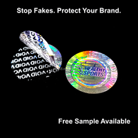 Étiquettes de code-barres holographiques personnalisées, autocollants de sécurité anti-effraction, impression laser