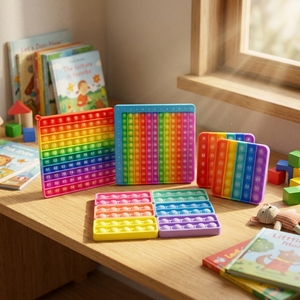 Jouet éducatif personnalisé avec logo, en silicone sans BPA, anti-anxiété, <span class=keywords><strong>jeu</strong></span> sensoriel à bulles pour soulager le stress au bureau des adultes - Product Image 1