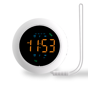 Reloj <span class=keywords><strong>Despertador</strong></span> LED Redondo con Vibración, Doble <span class=keywords><strong>Alarma</strong></span>, Reproductor de Música, Temporizador de Cuenta Regresiva para Dormir, Tonos de Llamada Personalizados, Reloj <span class=keywords><strong>Despertador</strong></span> <span class=keywords><strong>Semanal</strong></span> - Product Image 3