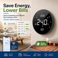 Interruptor Digital Tuya Zigbee para Calefacción por Suelo Radiante, Perilla Redonda, Controlador de Temperatura para Sauna, Termostatos Wifi para Hogar Inteligente
