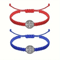 Bracelet unisexe en fer fait main réglable, motif Vierge Marie chrétienne, populaire en Europe et en Amérique, vente en gros