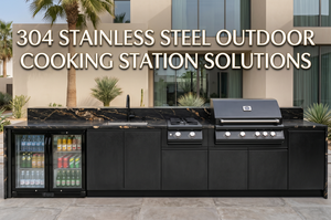 Cuisine barbecue extérieure  et station de grill pour villas Four électrique encastré sur mesure et gril en acier inoxydable - Product Image 2