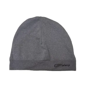Customizable custom running hat warm beanie with satin lining beanie cap for men black running hat beanie custom embroidery logo