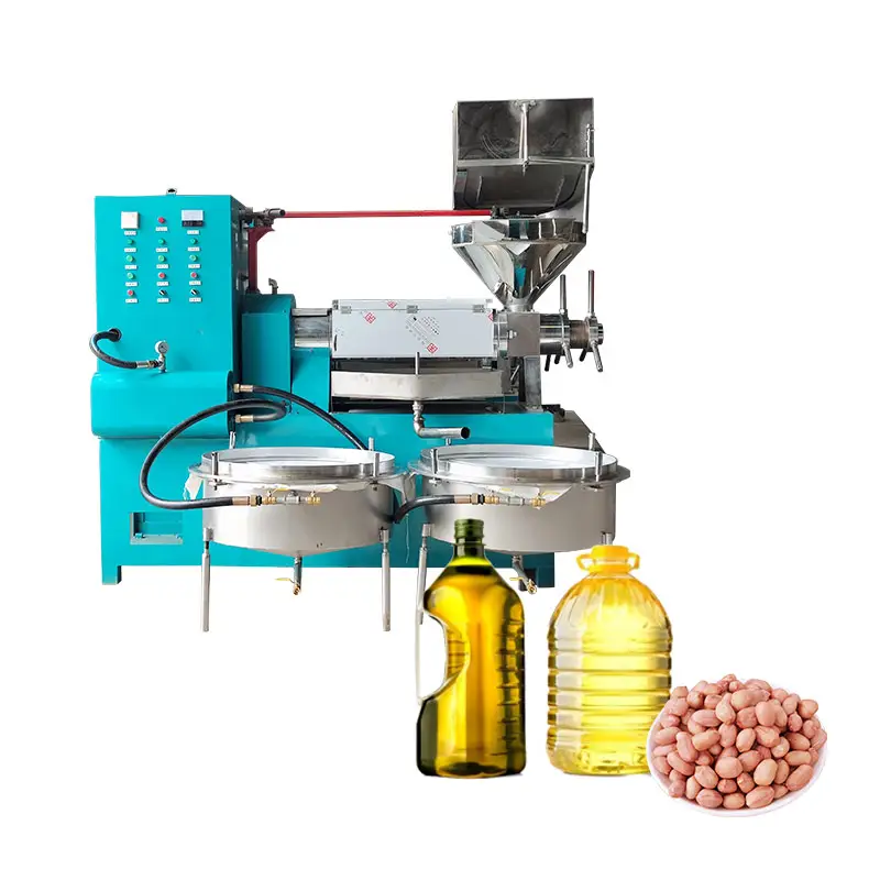 Mesin ekstraksi minyak kacang tanah tekanan dingin, pabrik minyak kedelai biji bunga matahari otomatis 6il-130 mesin pres minyak