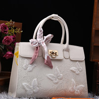 Bolso de Mano Loumixer 2026 para Mujer, Estilo Chino, PU de Alta Calidad, Bordado de Loto Lujoso, Nuevo Diseño de Moda