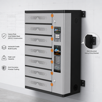 Lemari Pengisian Daya Cepat Tipe C PD Multi Perangkat 7 Bay Wall Mount Heavy Duty Steel dengan Kunci Independen dan Loker Kios Pengisian Daya Ponsel