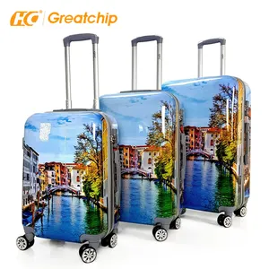 <strong>Hot</strong> Design Printing Pattern Luggage Sets PC Print <strong>Carry</strong> on <strong>Cases</strong> Unique Travel Suitcase Three Piece Set Trolley <strong>Case</strong> - Product Image 1