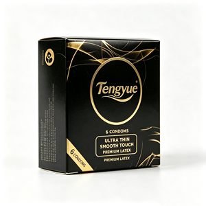 Custom Printed Condom Packaging <b>Box</b> — Golden Luxury <b>Gift</b> <b>Box</b> for Man, Bulk Wholesale - Product Image 2