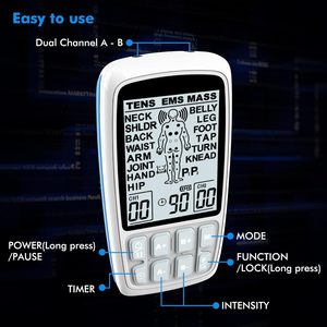 Silla de Masaje TENS EMS de Lujo de 2 Canales, con 24 Modos de Control de Tiempo, Unidad Portátil con Almohadillas, entre las 10 Mejores Ventas en China - Product Image 5