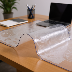 Cubierta de Mesa de Plástico Transparente de 40 x 72 Pulgadas, Tapete Rectangular para Escritorio, Impermeable, Fácil de Limpiar, Protector de Muebles de Oficina - Product Image 2