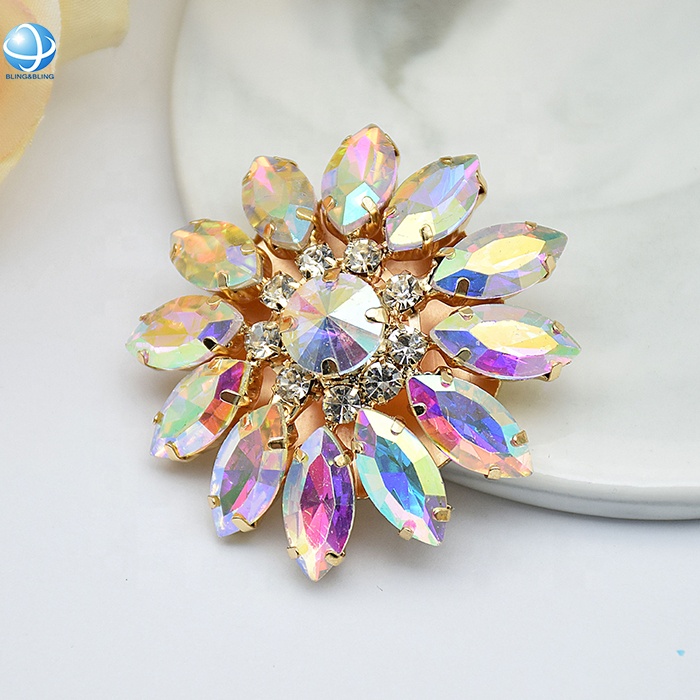 Bottoni Di Cristallo Con Zirconi - 5 Pezzi - Oro - Per Cappotti E Camicie - Foto 6