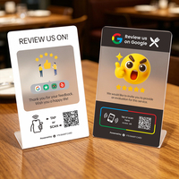 Support de carte NFC personnalisé transparent pour avis Google – Présentoir NFC en PVC pour avis intelligents