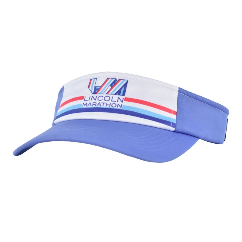 Wholesale Custom High Quality Digital Printing Logo Woven label Light Purple Men Women Beach Cap Unisex Sport Sun Visor Hat