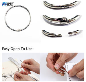 EWANG-Anillos de libros de acero inoxidable plateados de 2 pulgadas, en forma de O, para cuaderno - Product Image 4