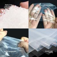 Sac en polyéthylène transparent robuste personnalisable, imperméable, avec soufflet latéral, pour téléphones portables, grand sac d'emballage plat en LDPE