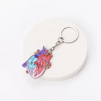 Organe médical anatomie biologique coeur acrylique infirmière sur le thème porte-clés Simulation créative porte-clés en forme de coeur sac pendentif cadeau